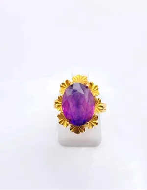 Bague Vintage Or Jaune & Améthyste