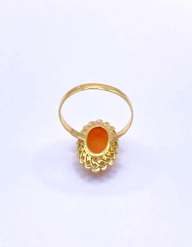 Bague Vintage Or Jaune & Camée