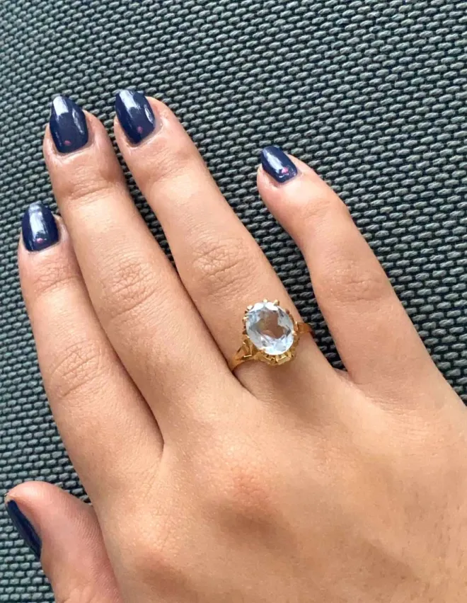 Bague Fleur Or Jaune & Topaze