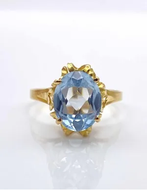 Bague Fleur Or Jaune & Topaze