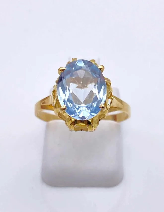 Bague Fleur Or Jaune & Topaze