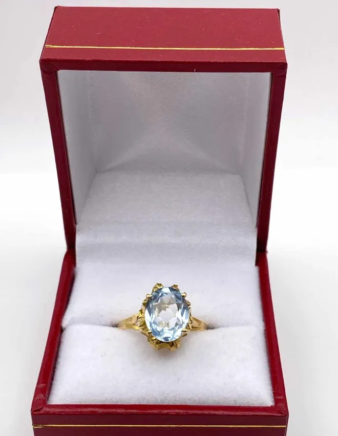 Bague Fleur Or Jaune & Topaze